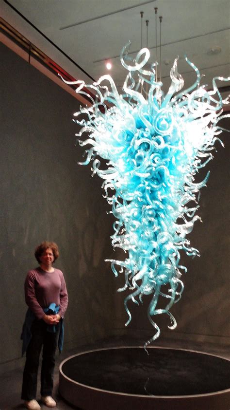 Dave Chihuly Glass Installation Aqua And Turquoise And Crystal Hang