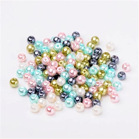 Wholesale Beads Bulk Beads 8mm Glass Pearls 8mm Beads Assorted Etsy