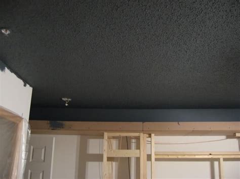 It can also hide some imperfections that can't. painted dark popcorn ceiling. | Popcorn ceiling, Painting ...