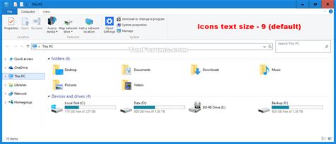 Change Icons Text Size In Windows 10 Windows 10 Tutorials