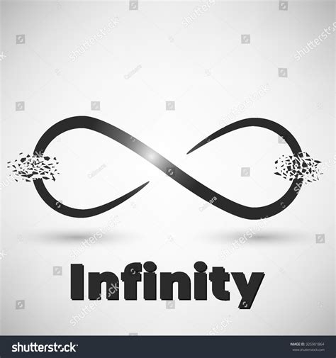 Infinity Symbol Icon Broken Chain Effect Vector De Stock Libre De