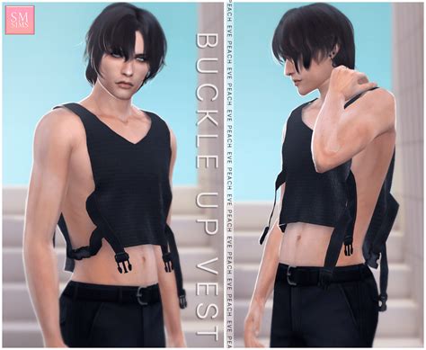 Sims 4 Male Buckle Up Vest The Sims Book