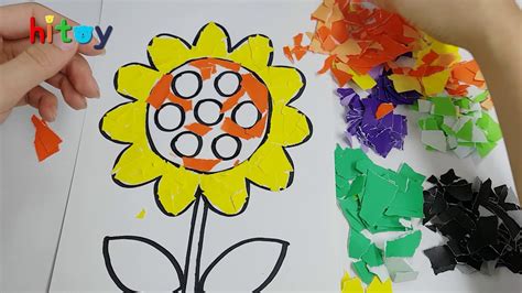 Follow this simple flower drawing tutorial to draw them too! How to draw Flowers and fill with colored paper, for kids ...