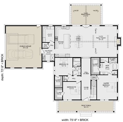 House Plan 940 00238 Country Plan 2400 Square Feet 3 Bedrooms 2