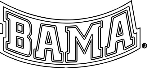 Bama Text Logo Coloring Page Coloring Pages