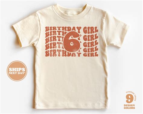 6th Birthday Shirt Girl 6 Birthday Girl Toddler Shirt Etsy