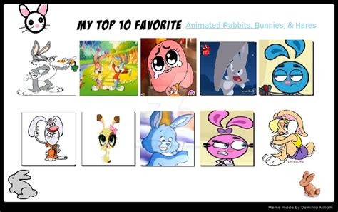 My Top 10 Favorite Rabbits By Cartoonstar99 On Deviantart