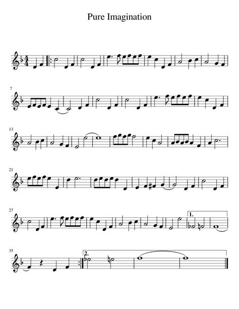 Free sheet music › trumpet. Pure Imagination - Trumpet sheet music for Trumpet download free in PDF or MIDI