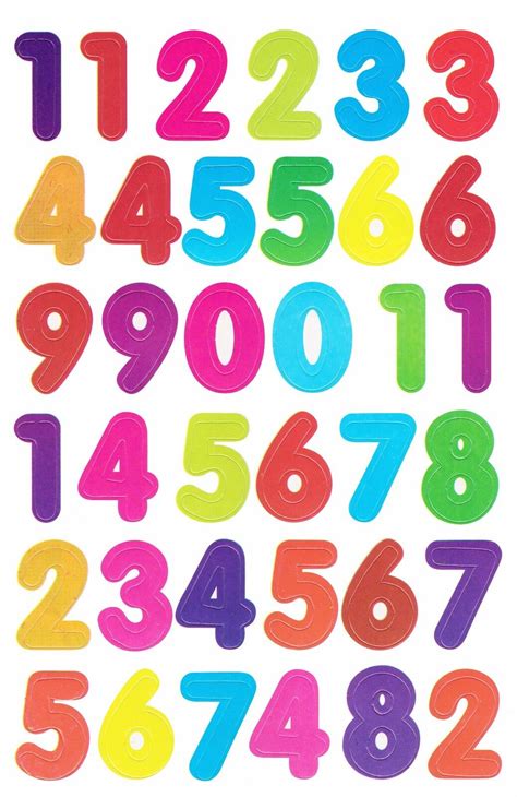 360 Stickers Numbers School Mathematics Scrapbook 10 Sheets Of 36