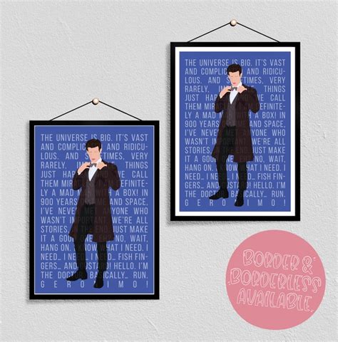 Doctor Who Poster Doctor Who Print Matt Smiths Doctor 11th Etsy Uk