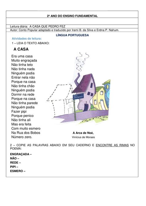 2º Ano Sugestões De Textos E Atividades De Interpretação Cuca Super Legal Educação