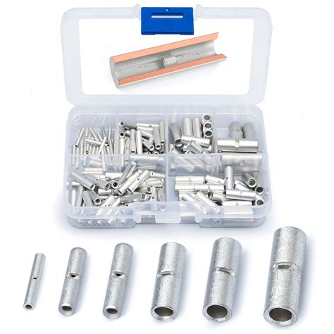 Buy Wirefy 100 Pcs Non Insulated Butt Connectors Kit Butt Splice