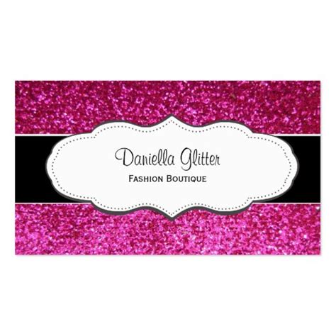 Premium cards printed on a variety of high quality paper types. Hot Pink Faux Glitter Business Cards | Zazzle