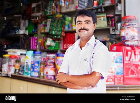 One Indian Shop Keeper Man Stock Photo Royalty Free Image 76254866