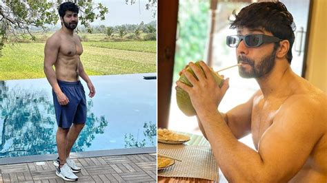 Varun Dhawan Goes Shirtless As He Flashes His Toned Physique While Sipping Some Coconut Water