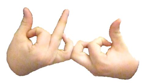 Middle Finger Down Gang Sign