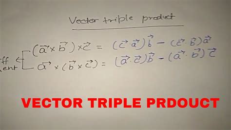 Vector Triple Product Shortcut Iit Jee Class 12 Math Youtube