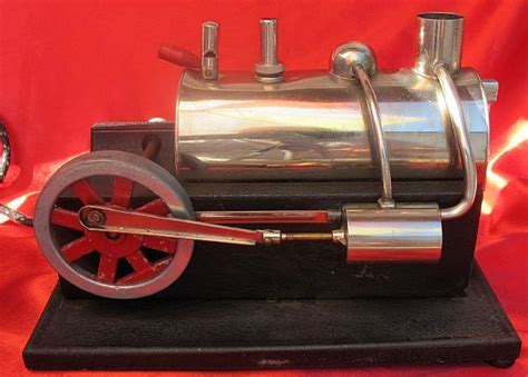 Vintage 1930s Live Brass Electric Steam Engine Large Toy Model Toy