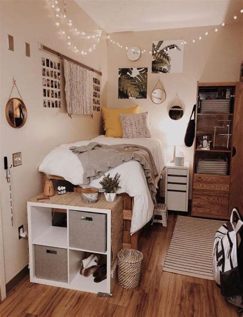 For a small space you can have shelves on the wall and decorate it with matching colors to bring a stylish look. 25 Small Bedroom Ideas That Are Look Stylishly & Space Saving