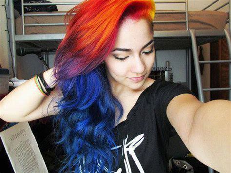 Beautiful Colored Hair Dyed Hair Multicolor Image