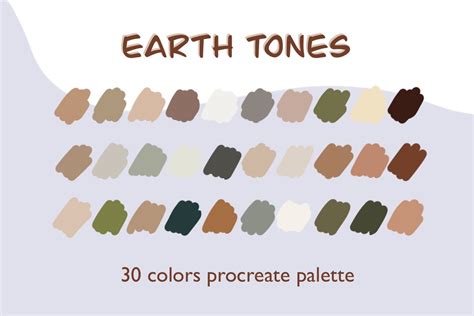 Earth Tones Procreate Color Swatches Ai Cases Digital Prints Art