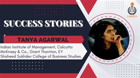 Success Stories 6 Tanya Agarwal Sscbs Alumni Youtube