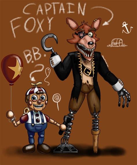 Carnival Au Captain Foxy And Bb Anime Fnaf Fnaf Foxy Fnaf Drawings