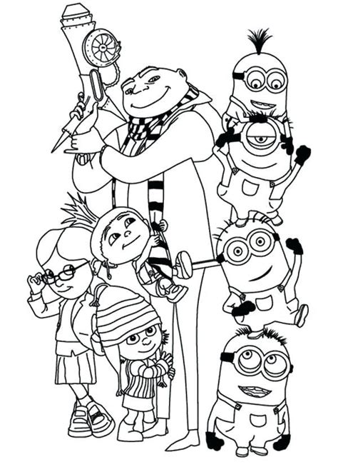 Minion Coloring Pages Printable For Kids - Free Coloring Sheets