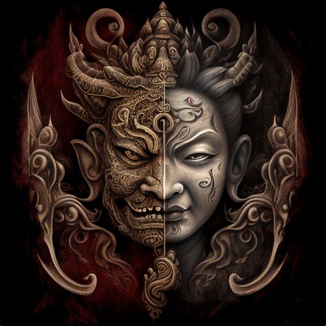 ArtStation - One Thought Between Buddha and Demon