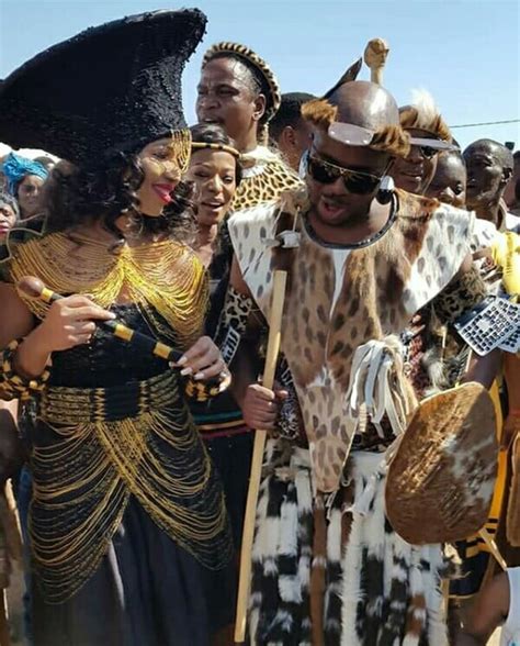 Clipkulture Nhlanhla Mdlalose And Wife In Beautiful Zulu Traditional Wedding Attire