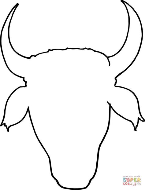 Cow Head Outline Coloring Page Free Printable Coloring Pages
