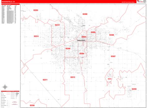 Bakersfield Zip Code Map United States Map