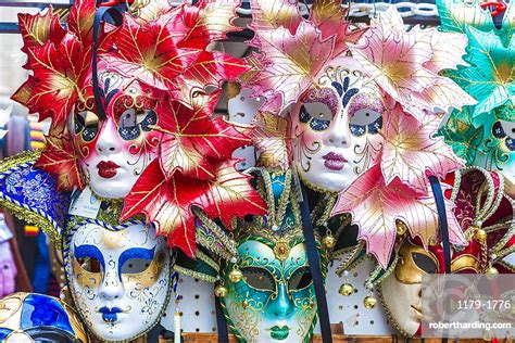 Colourful Masks Of The Carnival Stock Photo