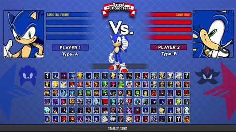 Sonic All Forms Vs Sonic Dbz I Sonic Battle Mugen Hd Youtube