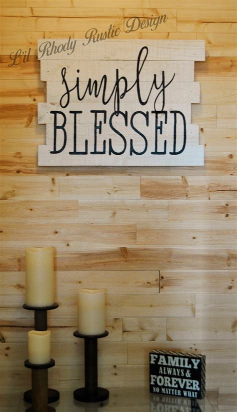 Simply Blessed Rustic Wood Sign Simply Blessed Wood Sign