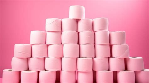 Premium Ai Image Rolls Of Toilet Paper On Pink Background