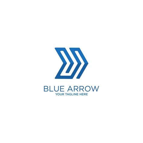 Premium Vector Blue Arrow Logo Design