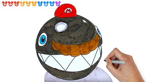 Chain chomp super mario odyssey coloring pages. Speed Drawing Super Mario Odessey Chomp | Drawing Coloring ...