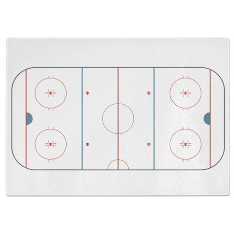 Ice Hockey Rink Tempered Glass Chopping Board Variations Etsy