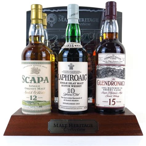 The Malt Heritage Collection 3 X 70cl With Plinth Whisky Auctioneer