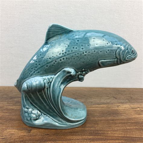 Poole Pottery Blue Dolphin Glaze Trout Mrpottery