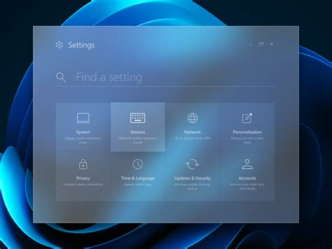 Frosted Glass Ui Windows Settings Ui Design Concept By Mohamed Salman