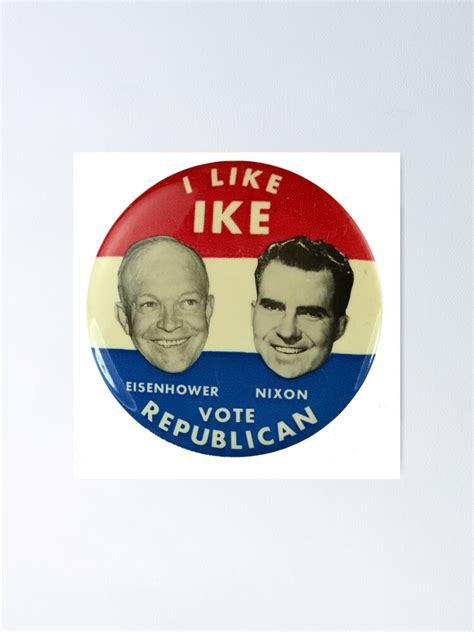 I Like Ike Poster By Causticjackass Redbubble