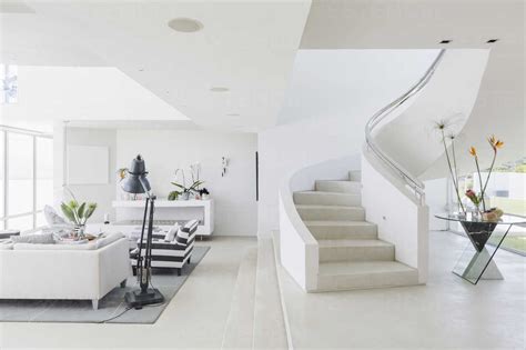 Luxurious Living Rooms With Stairs Baci Living Room