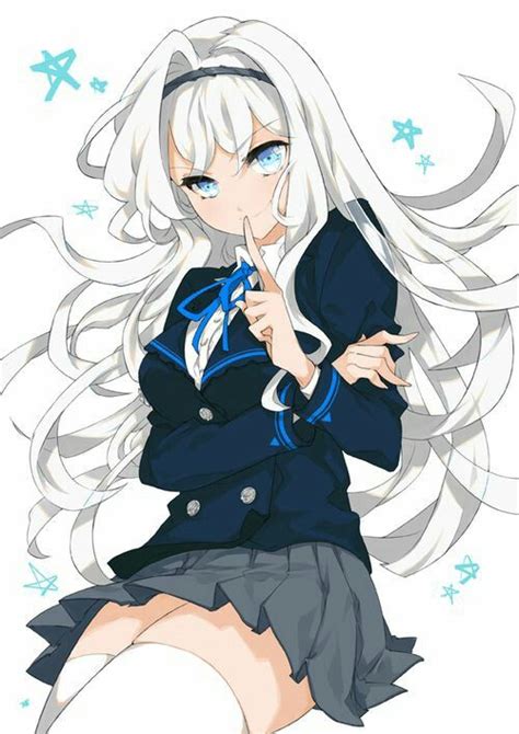 pin by geekalicious21 on white haired blue eyes anime girls anime girl anime blue anime