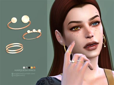 Sims 4 — Marquesa Rings By Sugarowl — New Mesh Base Game