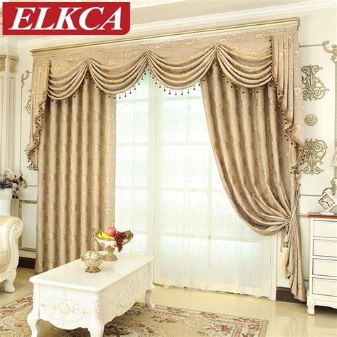 European Luxury Window Curtains For Living Room Bedroom