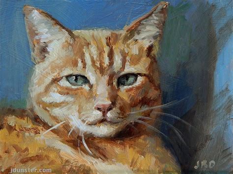 Proud Orange Cat Original Fine Art By J Dunster Orange Tabby Cats