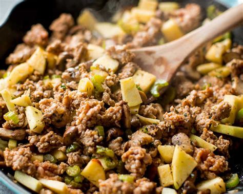 A delicious sweet and savory twist on traditional stuffing. Herbed Sausage and Apple Stuffing by Sally's Baking ...