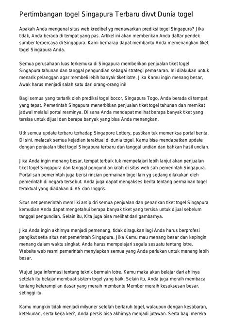 Pertimbangan togel Singapura Terbaru divvt Dunia togelxldkd.pdf.pdf